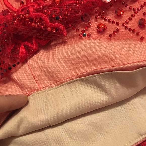 Gorgeous Red Beaded & Sequin Dress - Picture 7 of 12